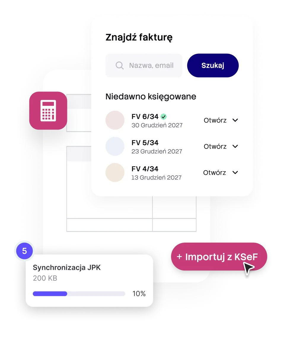 Mock interfejsu modułu Księgowość